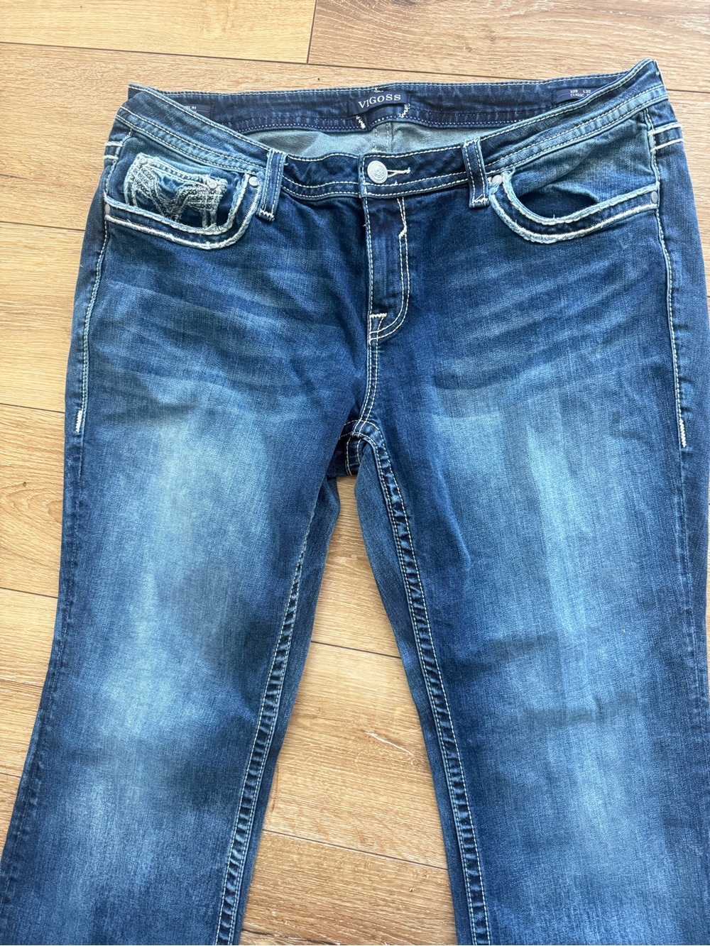 Vigoss Women's Mid Wash Dublin Bootcut Classic Fit Jeans - Picture 3 of 8